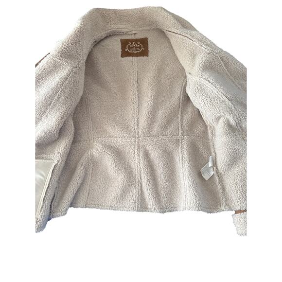 Prana Townie Jacket Faux Suede Sherpa Lined Large - Picture 3 of 7